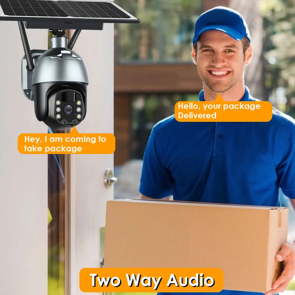 4G Solar IP Camera Wifi 1080P CCTV Video Surveillance Camera Outdoor PTZ Battery Security Camera Waterproof Color Night Vision