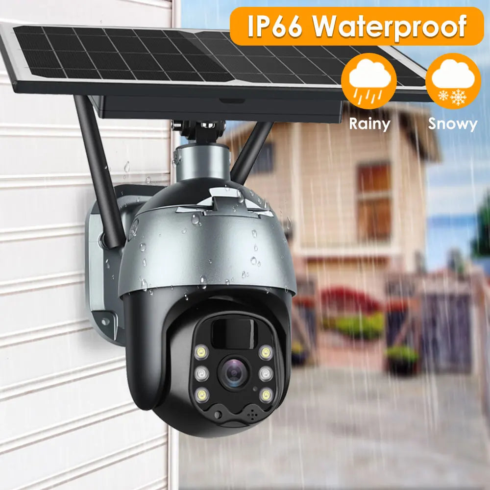 4G Solar IP Camera Wifi 1080P CCTV Video Surveillance Camera Outdoor PTZ Battery Security Camera Waterproof Color Night Vision